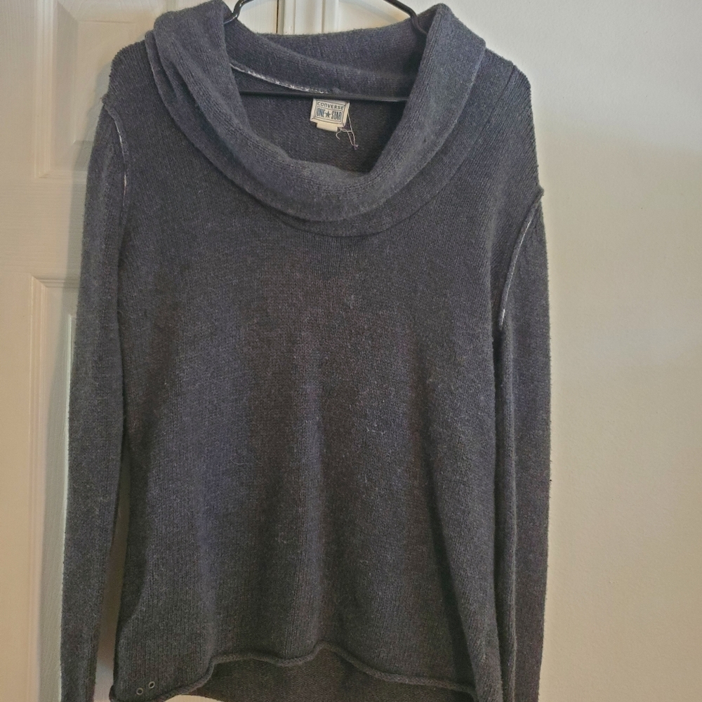 Converse Sweater Cowl Neck Sz XL